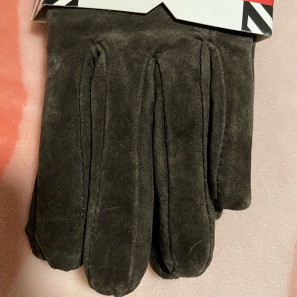 New Brown Leather Isotoner Gloves - Sz M - Picture 3 of 7